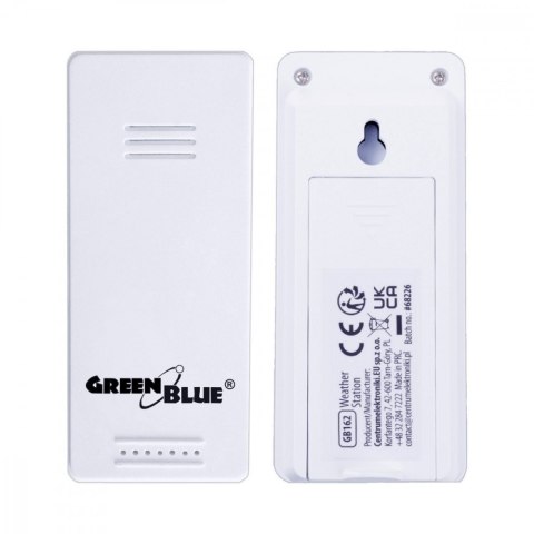 GreenBlue Stacja pogody bezprzewodowa GB169 temperatura, wilgotnosc, zegar, alarm, data, zasieg do 60m