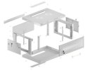SZAFA INSTALACYJNA RACK WISZĄCA 19" 4U 600X450 SZARA DRZWI PERFOROWANE LANBERG (FLAT PACK)