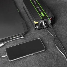 Qoltec Monolith adapter zasilający/ inwentor Automatyczna 1200 W Czarny