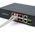 Qoltec Przełącznik sieciowy SWITCH FAST Ethernet PoE 8x RJ45 PoE 2x RJ45 Uplink 1x SFP | 120W | 1000 Mb/s