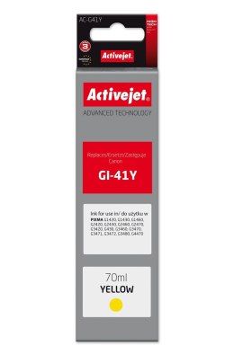 Activejet AC-G41Y Buteleczka z tuszem z atramentem (zamiennik do Canon GI-41Y 4545C001; Supreme; 70 ml; żółty)