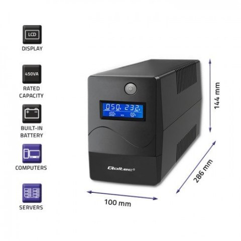 Zasilacz awaryjny UPS | Monolith | 850VA | 480W | LCD | USB | RJ45