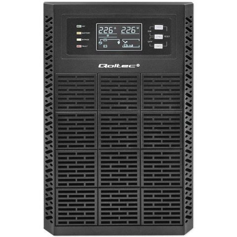 Zasilacz awaryjny UPS Qoltec 3kVA 3000W Power Factor 1.0 LCD EPO USB On-line