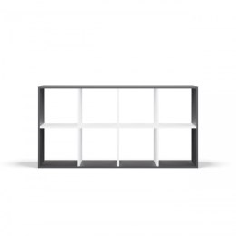 REGAŁ MALAX 2X4 ANTRACYT/BIEL