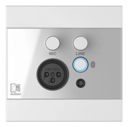 Panel ścienny AUDAC WP225/W, XLR mic + 3,5 mm jack + BT, biały