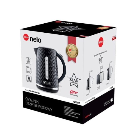 ELDOM CZAJNIK NELO,POJ.1,7 L,MOC 2000 W,CZARNY C26