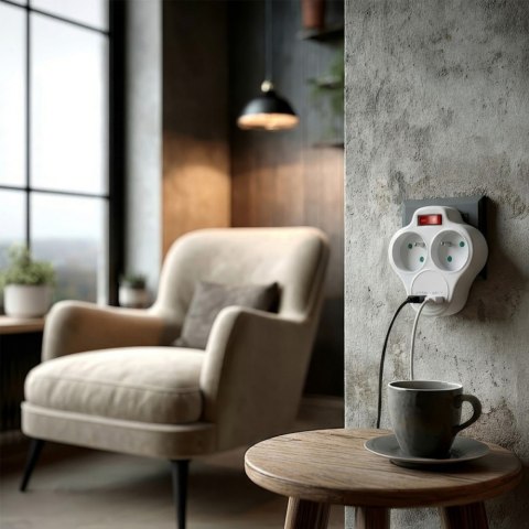 Maclean Gniazdko prądowe x2 USB MCE336 typ E