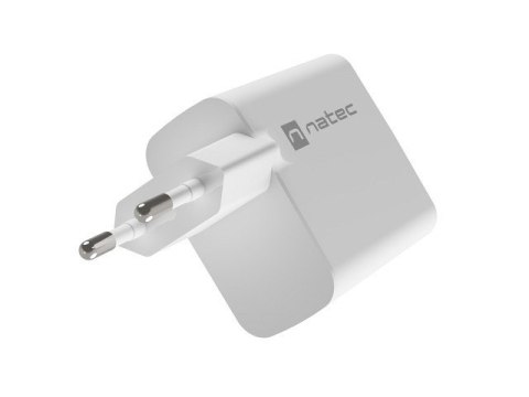 NATEC ŁADOWARKA RIBERA GAN 1X USB-A + 1X USB-C 65W BIAŁA NUC-2144