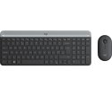 Logitech 920-009260 klawiatura Dołączona myszka Biuro RF Wireless QWERTZ Czeski Grafitowy