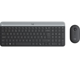 Logitech 920-009260 klawiatura Dołączona myszka Biuro RF Wireless QWERTZ Czeski Grafitowy