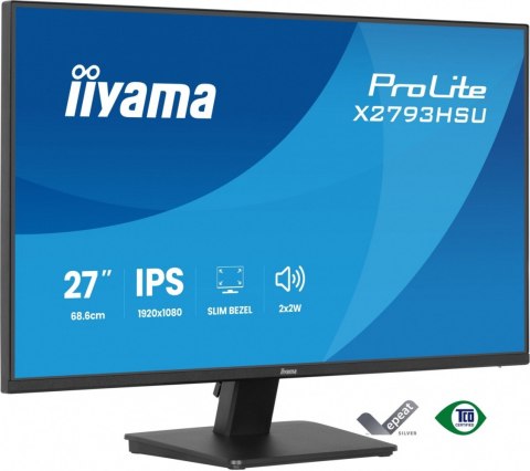 IIYAMA Monitor 27 cali X2793HSU-B1 IPS.HDMI.DP.120Hz,2xUSB, 1500:1,350cd, cienka ramka z 4 stron