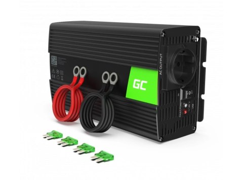 GREEN CELL PRZETWORNICA INV09 12V-230V 1000W/2000W CZYSTA SINUSOIDA