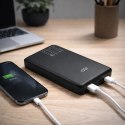 EverActive Powerbank 10 000 mAh 2X USB-C 1X USB 20W QC4.0 wyświetlacz LCD