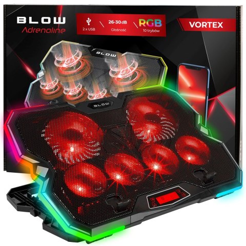 BLOW PODSTAWKA CHŁODZĄCA LAPTOP 6 FAN VORTEX RGB
