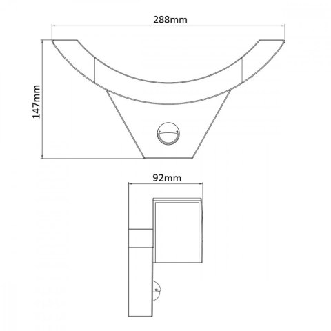 Maclean Lampa LED z czujnikiem ruchu MCE290 B