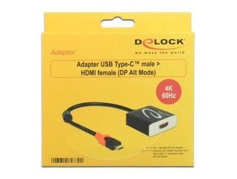 Adapter USB-C na HDMI (ST-BU) 4K 60Hz DeLOCK Black