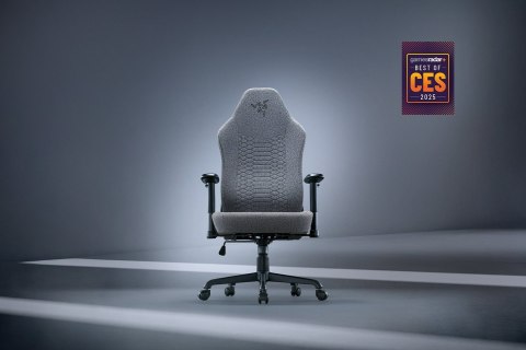 Wielowarstwowa tkanina Razer/stal Fotel do gier Iskur V2 X Jasnoszary