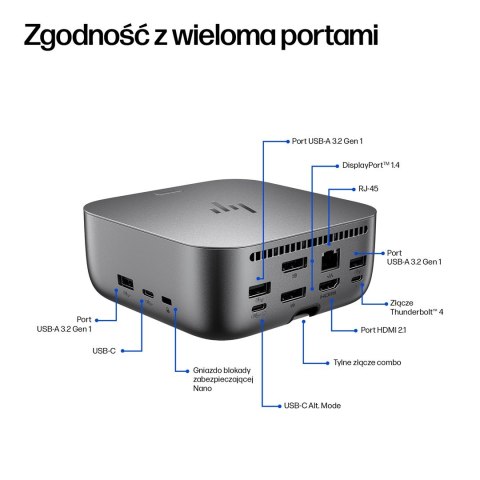 Stacja dokująca HP Thunderbolt 4 Ultra 180W G6 Dock (REPACK) 2Y