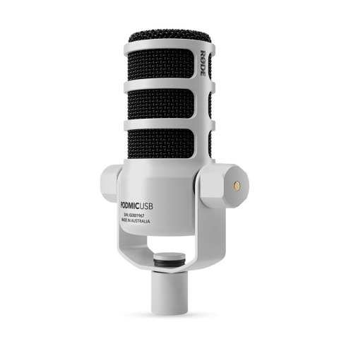 RODE PodMic USB White - dynamiczny mikrofon do podcastów