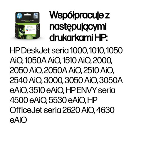 POJEMNIK Z TUSZEM COLOR NO.301XL 6ML CH564EE HP