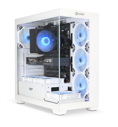 Komputer HIRO Aurora White Edition Intel i5 14400F, RTX 5060 8GB, 16GB RAM, 1TB SSD, WIFI, W11