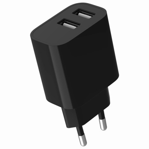 Gembird Ładowarka uniwersalna USB 2-portowa, 2.4 A, czarna