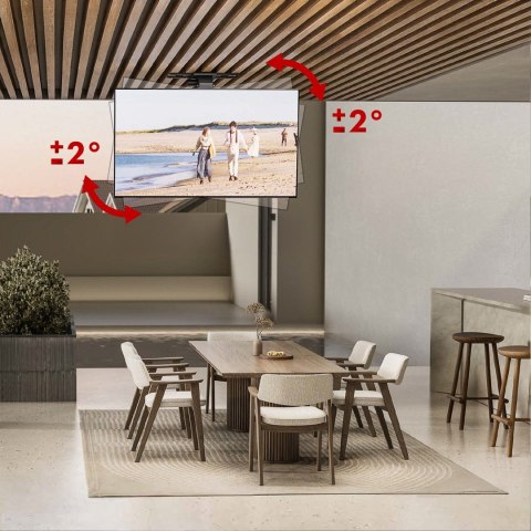 Uchwyt elektryczny do TV Maclean, sufitowy, obsługa Tuya, max. VESA 800x400, reg. w poz. +90°~-90°, dla TV 43-86", max. 45kg, MC