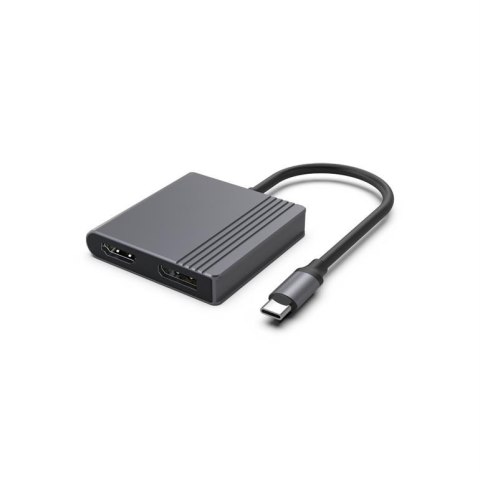 Gembird Adapter USB-C do HDMI + DP, 4K 60Hz, czarny