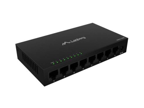 Lanberg Switch DSM1-1008 8X 1GB/S niezarządzalny Gigabit Ethernet Desktop 12V ( obudowa metalowa)