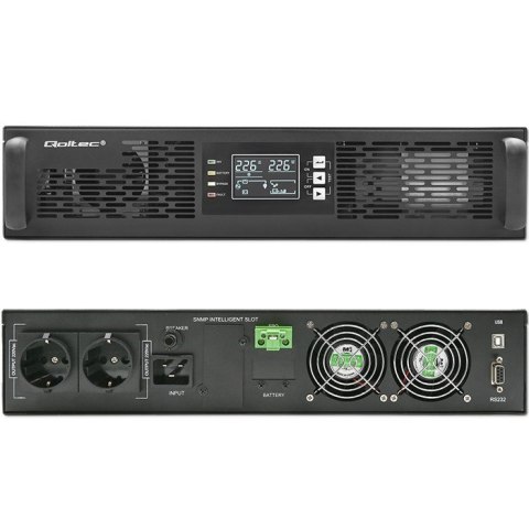 Qoltec Zasilacz awaryjny UPS do RACK 3kVA 3000W Power Factor 1.0 LCD EPO USB On-line