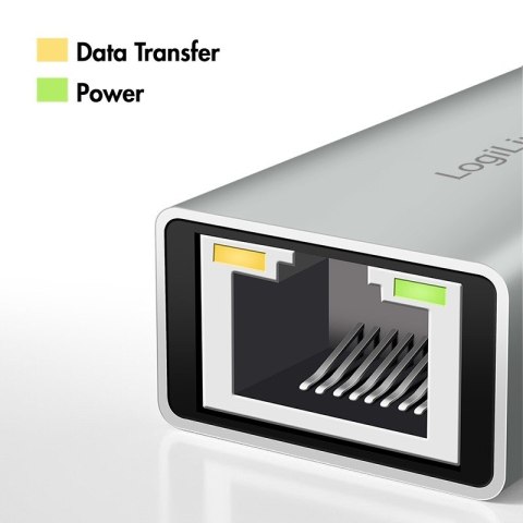 LogiLink Adapter USB-C do Gigabit Ethernet + USB