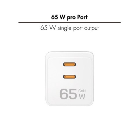 LogiLink Ładowarka sieciowa 2x USB-C, 65W, biała