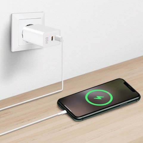 LogiLink Ładowarka sieciowa 2x USB-C, 65W, biała