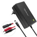 Qoltec Ładowarka do akumulatora AGM GEL STD | Prostownik 24V | 19.2W | 5.5x2.1 | kabel 1.8m