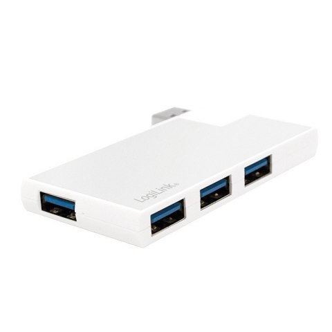 LogiLink Hub 4xUSB3.0, OTG, srebrny