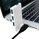 LogiLink Hub 4xUSB3.0, OTG, srebrny