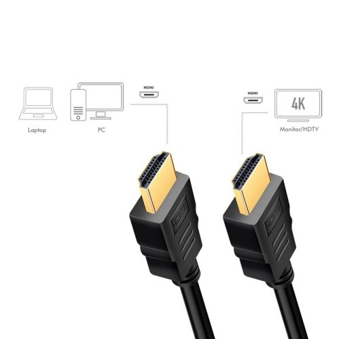 LogiLink Kabel HDMI 4K/60Hz, CCS , czarny, 1m