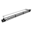 Patch panel 19" ALANTEC modularny 48 portów 1U z podporą niewyposażony