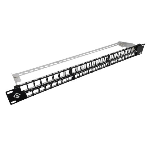 Patch panel 19" ALANTEC modularny 48 portów 1U z podporą niewyposażony