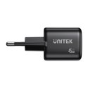UNITEK ŁADOW. SIECIOWA 2X GAN 45W, 2XUSB-C PD 3.0, QC, CZARNA