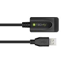 TECHLY Kabel USB 2.0 przedłużacz aktywny USB-A na USB-A M/F 20 m IUSB-REP220TY3