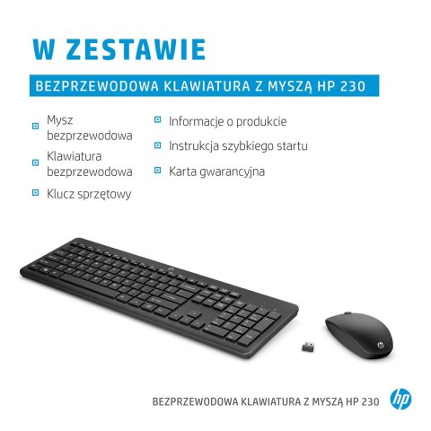 HP Zestaw bezprzewodowej myszy i klawiatury 230