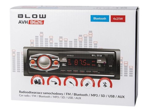 Radio samochodowe BLOW AVH-8626 78-279# (Bluetooth, USB + AUX + karty SD)