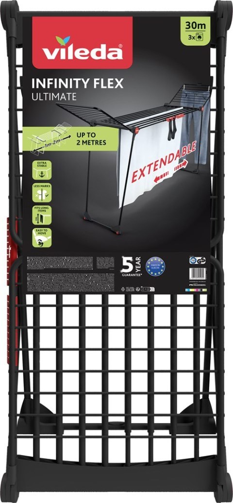 Vileda Infinity Flex Ultimate Stojak podłogowy Czarny