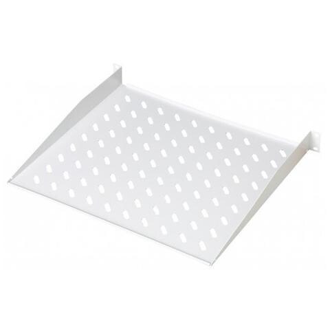 INTELLINET Półka 1U 400 mm Rack 19, 2 pkt mocowania, perforowana, szara I-CASE TRAY-400