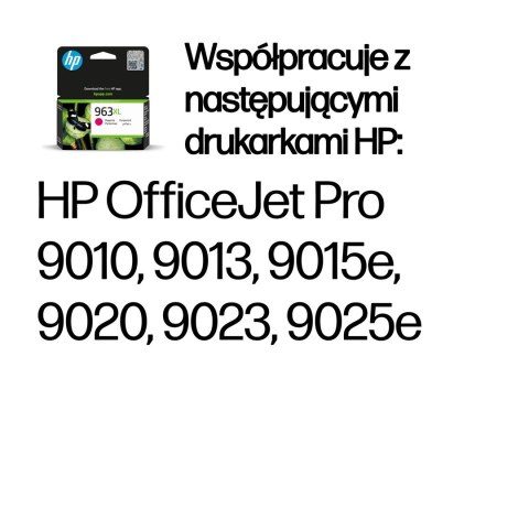 HP 963XL oryginalny wysokowydajny wkład atramentowy purpurowy