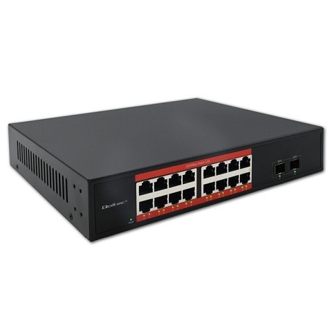 Qoltec Przełącznik sieciowy SWITCH Gigabit Ethernet | 16x RJ45 | 2x SFP | 1000 Mb/s