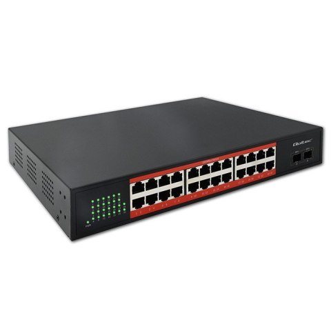Qoltec Przełącznik sieciowy SWITCH Gigabit Ethernet | 24x RJ45 | 2x SFP | 1000 Mb/s