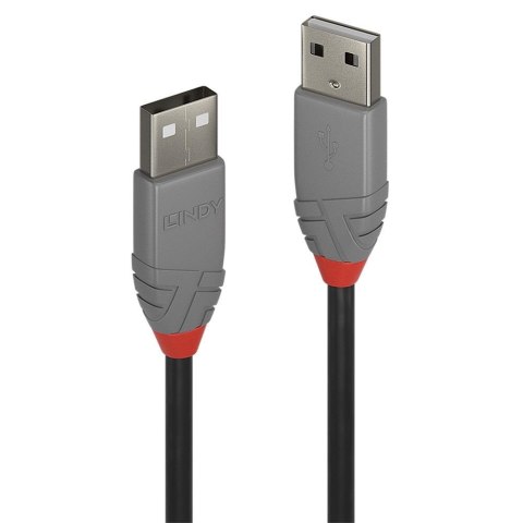 Kabel USB 2.0 LINDY Type A Cable, Anthra Line 2m Black