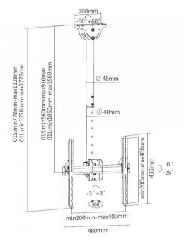 Uchwyt do TV TECHLY 309333 (nośność 50kg /32 - 55 cali)